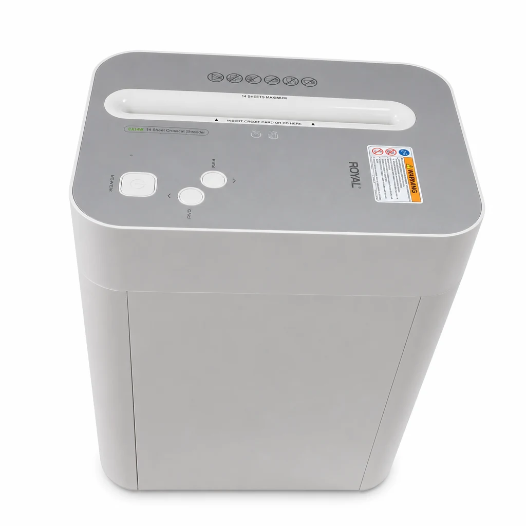 Royal CX14W: Trituradora de Papel de Corte Cruzado de 14 Hojas y CD